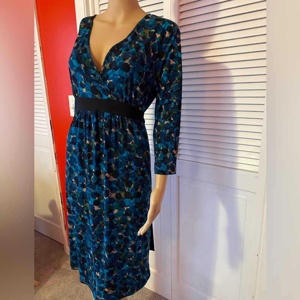 Motherhood Maternity long-sleeved multicolored dress in a size large.